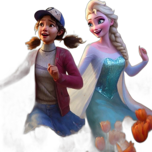 3d render, concept art, fantasy art, photorealistic, snow, fire, underwater, two transparent PNG cut-out