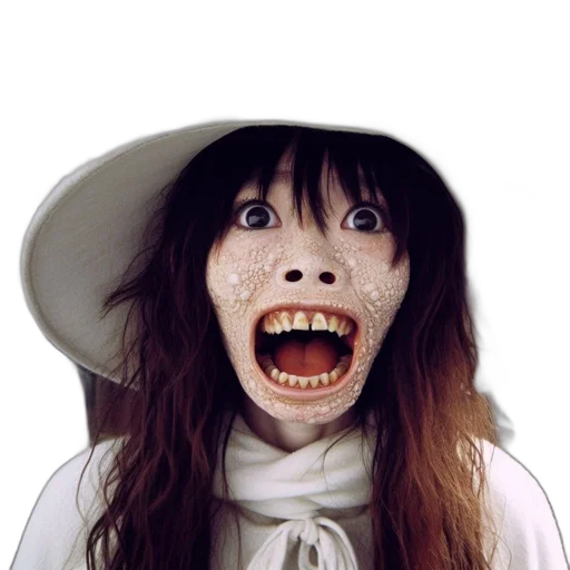 mask, creature, face, hat, photorealistic, concept art, individual, wears transparent PNG cut-out
