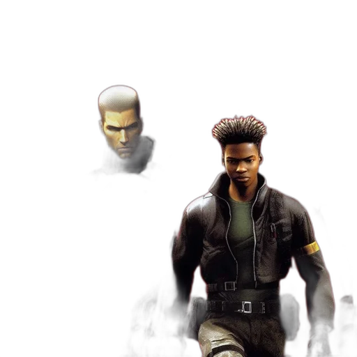 jacket, concept art, cyberpunk, comic book art, 3d render, golden, earth tones, two transparent PNG cut-out