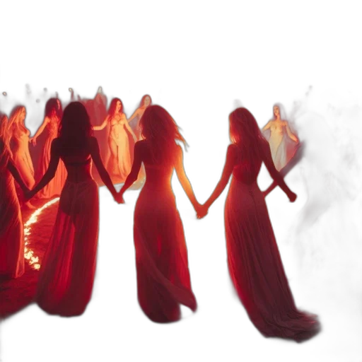 dress, concept art, fantasy art, fire, red, women, flowing, dresses transparent PNG cut-out