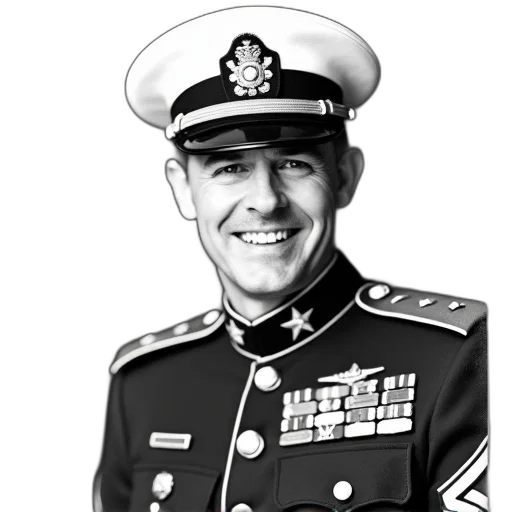 staff, crown, photorealistic, black, white, photograph, man, military transparent PNG cut-out