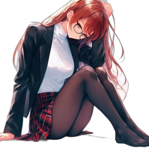 jacket, dress, hair, weapon, anime, concept art, pixel art, photorealistic transparent PNG cut-out