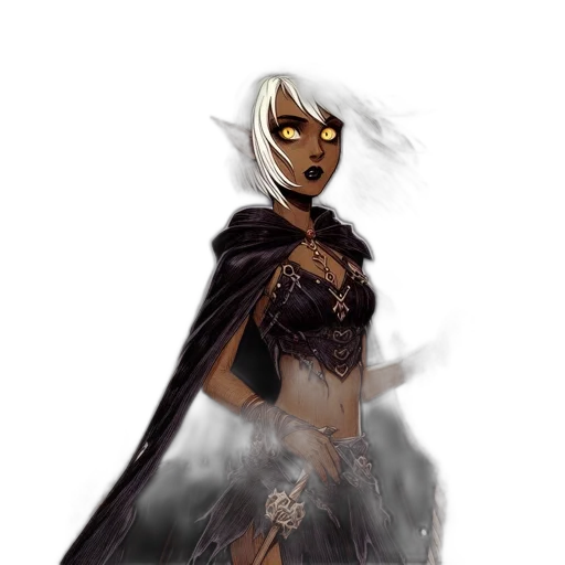 mask, dress, fantasy art, concept art, comic book art, pixel art, dark, monochrome transparent PNG cut-out