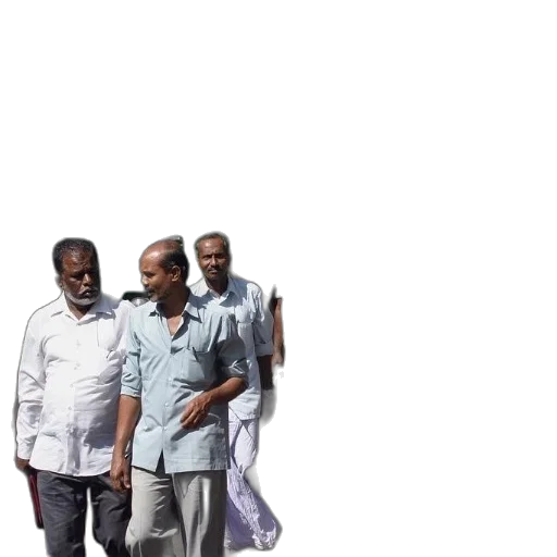 staff, umbrella, 3d render, group, men, walking, down, street transparent PNG cut-out