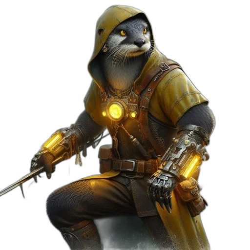 staff, sword, mask, animal, concept art, fantasy art, comic book art, 3d render transparent PNG cut-out