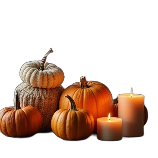 earth tones, monochrome, warm, fall, sweaters, candles, pumpkins, coffee transparent PNG cut-out