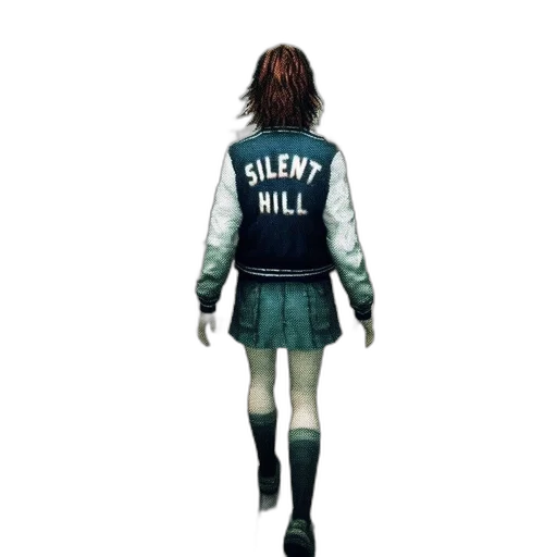jacket, dress, concept art, pixel art, comic book art, watercolor, blue, silent transparent PNG cut-out