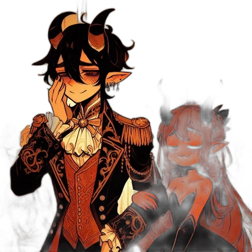 mask, staff, dragon, crown, concept art, fantasy art, pixel art, anime transparent PNG cut-out