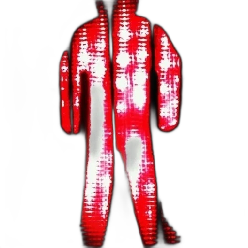jacket, robot, staff, dress, cyberpunk, 3d render, concept art, pixel art transparent PNG cut-out
