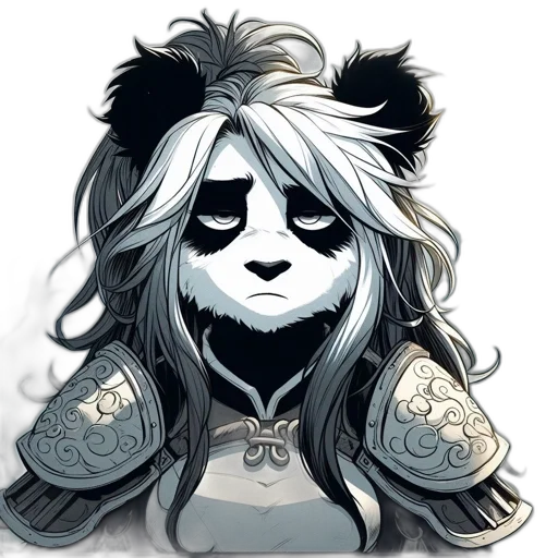 mask, concept art, cartoon, fantasy art, comic book art, monochrome, animated, character transparent PNG cut-out