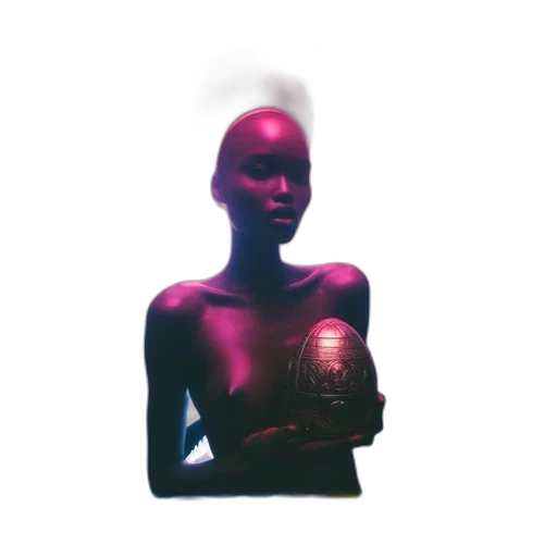 robot, mask, face, jewelry, 3d render, vaporwave, concept art, cyberpunk transparent PNG cut-out