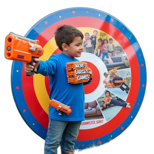 weapon, second, image, promotional, poster, nerf, target, games transparent PNG cut-out