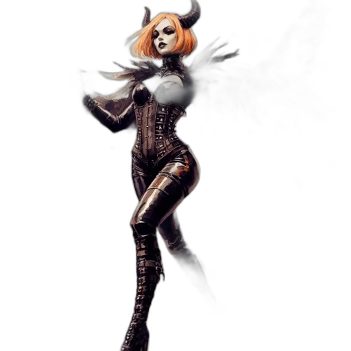 concept art, comic book art, fantasy art, 3d render, imposing, figure, donning, edgy transparent PNG cut-out