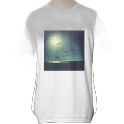 dress, vaporwave, underwater, outer space, white, t-shirt, square, graphic transparent PNG cut-out