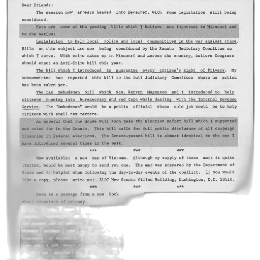 letter, senator, magnuson, his, friends, discussing, pending, bills transparent PNG cut-out