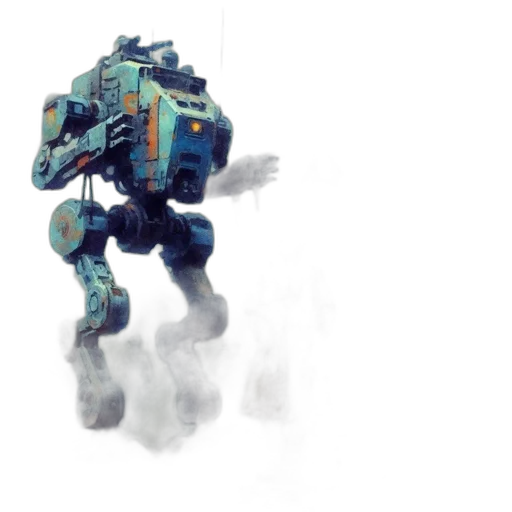 robot, weapon, creature, dragon, concept art, watercolor, pixel art, 3d render transparent PNG cut-out