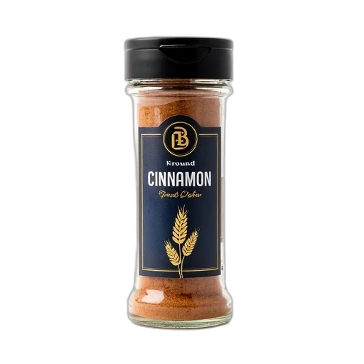 bottle, food, 3d render, ground, cinnamon, black, cap, label transparent PNG cut-out