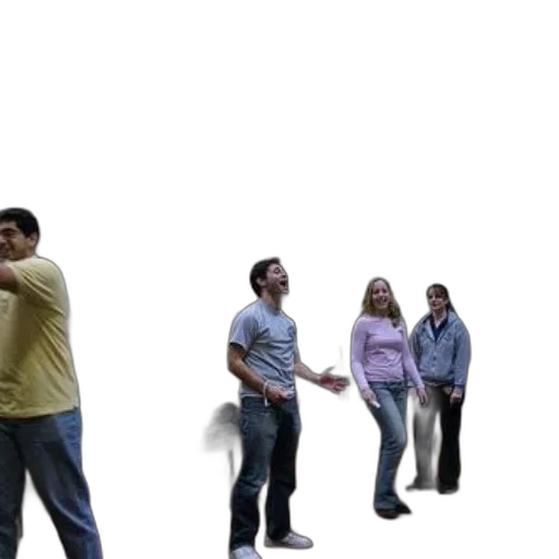 staff, 3d render, concept art, outer space, group, people, including, two transparent PNG cut-out