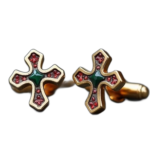 jewelry, crown, staff, weapon, 3d render, pair, cuff, links transparent PNG cut-out