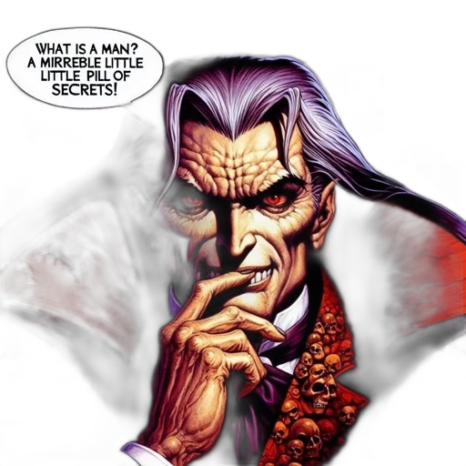 comic book art, concept art, pixel art, cyberpunk, illustration, legendary, vampire, dracula transparent PNG cut-out