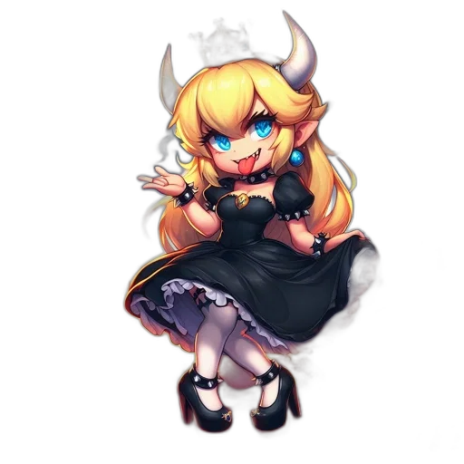 dress, crown, staff, weapon, pixel art, concept art, fantasy art, anime transparent PNG cut-out