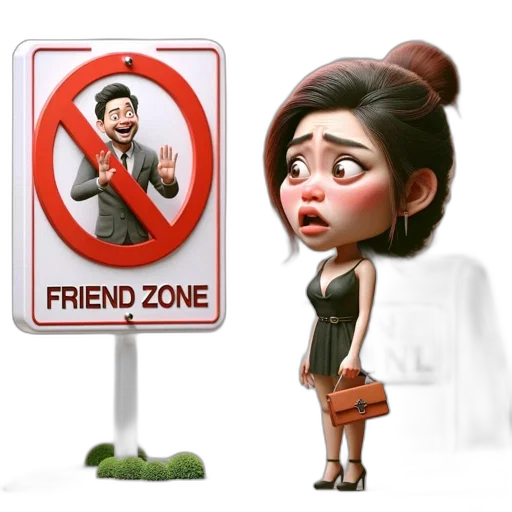 concept art, 3d render, photorealistic, cartoon, city street, young, woman, stands transparent PNG cut-out
