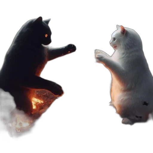 animal, creature, concept art, 3d render, photorealistic, fantasy art, fire, outer space transparent PNG cut-out