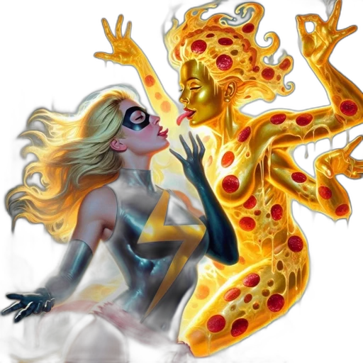 jewelry, concept art, comic book art, fantasy art, 3d render, underwater, fire, blonde transparent PNG cut-out