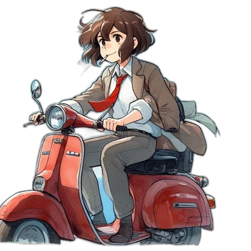 car, jacket, robot, animal, anime, concept art, cartoon, watercolor transparent PNG cut-out