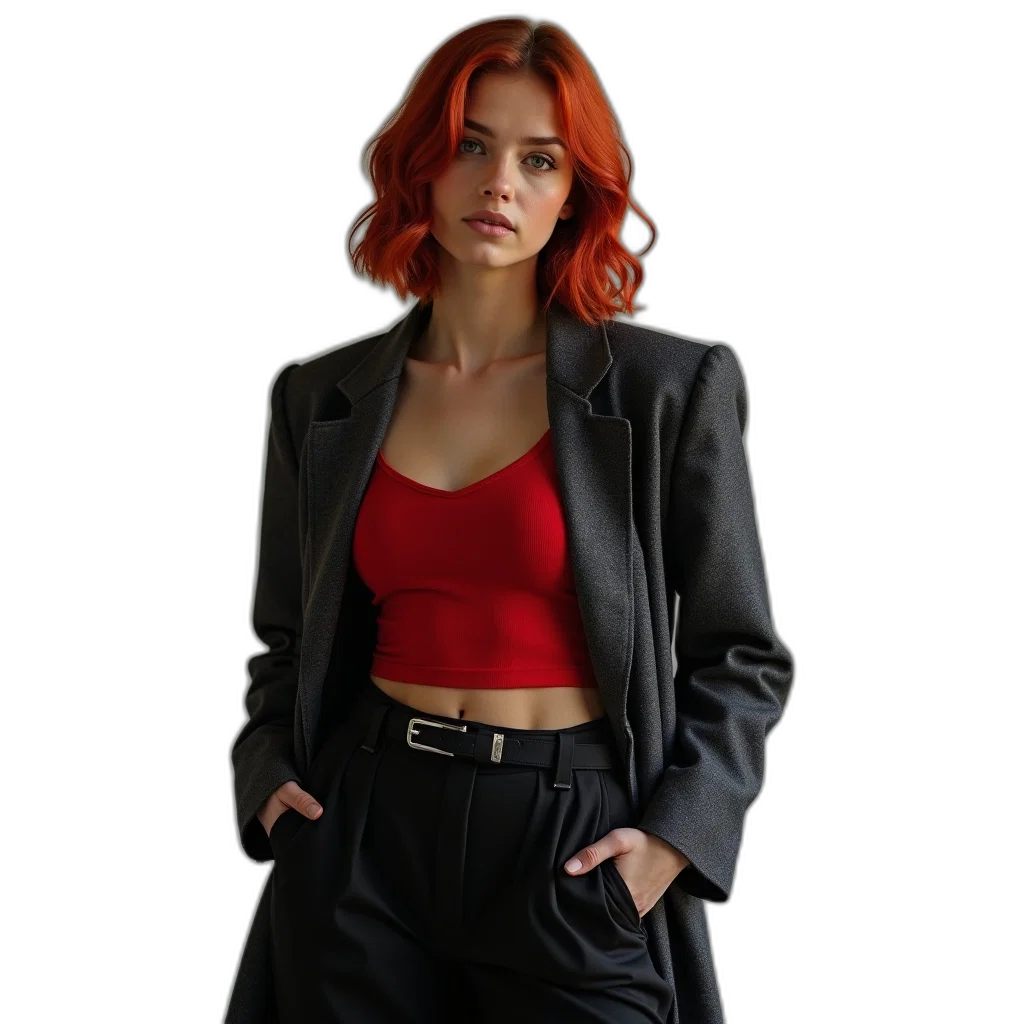 jacket, staff, jewelry, concept art, photorealistic, 3d render, comic book art, fire transparent PNG cut-out