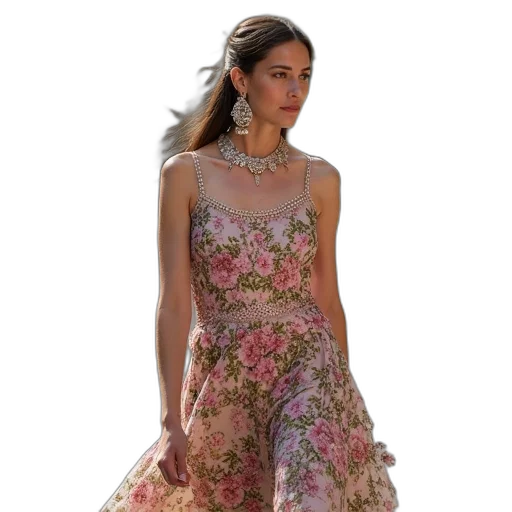 dress, jewelry, earth tones, guest transparent PNG cut-out