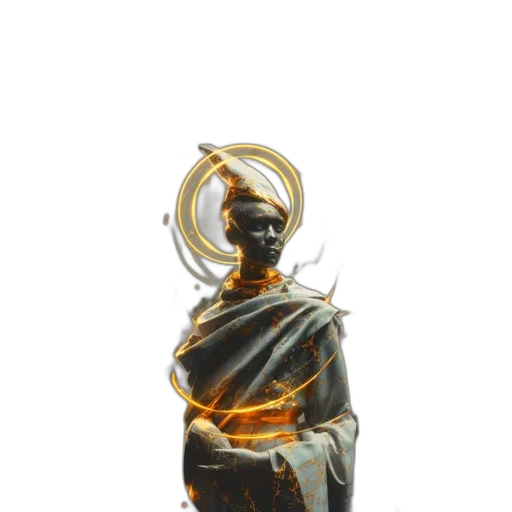 crown, staff, jewelry, mask, concept art, 3d render, fantasy art, pixel art transparent PNG cut-out