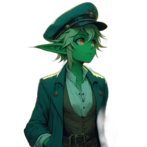 staff, hat, mask, jacket, concept art, fantasy art, pixel art, watercolor transparent PNG cut-out