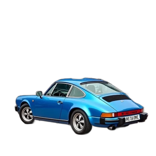 car, animal, weapon, 3d render, photorealistic, concept art, blue, parked transparent PNG cut-out