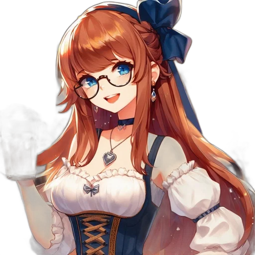 dress, staff, crown, face, anime, fantasy art, pixel art, concept art transparent PNG cut-out