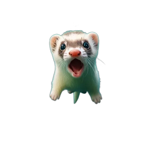 creature, animal, dragon, 3d render, concept art, photorealistic, pixel art, ferret transparent PNG cut-out