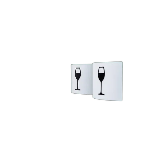 row, green, plastic, containers, white, labels, black, logo transparent PNG cut-out