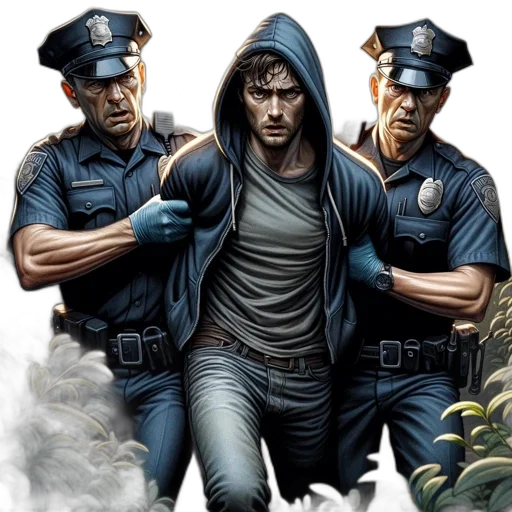 comic book art, concept art, photorealistic, watercolor, tense, scene, young, man transparent PNG cut-out