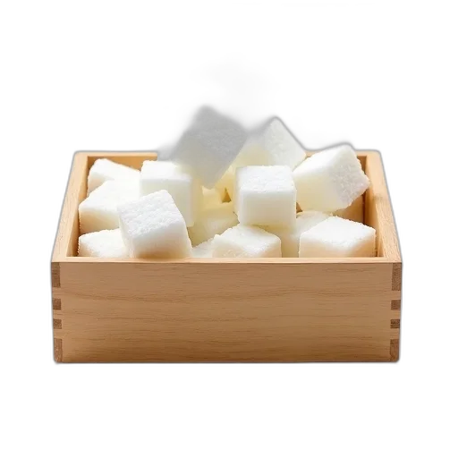 food, furniture, 3d render, monochrome, wooden, box, filled, white transparent PNG cut-out