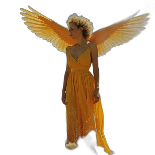 dress, concept art, fantasy art, photorealistic, 3d render, golden, cover, album transparent PNG cut-out