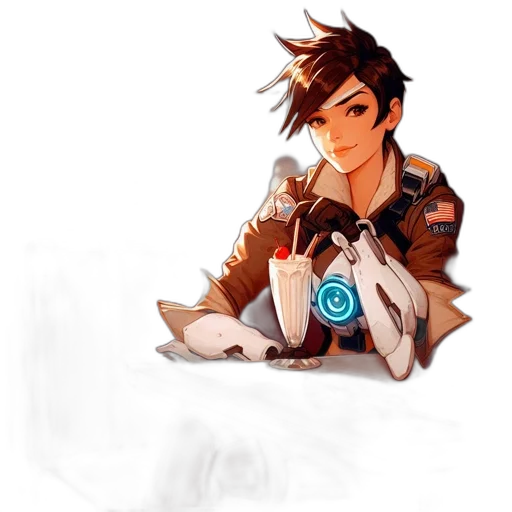 jacket, staff, weapon, robot, concept art, pixel art, fantasy art, anime transparent PNG cut-out
