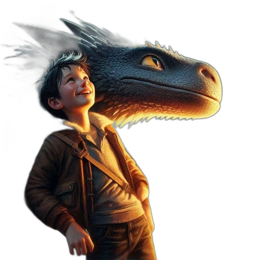 dragon, creature, animal, concept art, 3d render, fantasy art, photorealistic, young transparent PNG cut-out