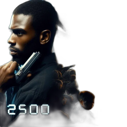 weapon, concept art, comic book art, photorealistic, fantasy art, poster, 2500, features transparent PNG cut-out