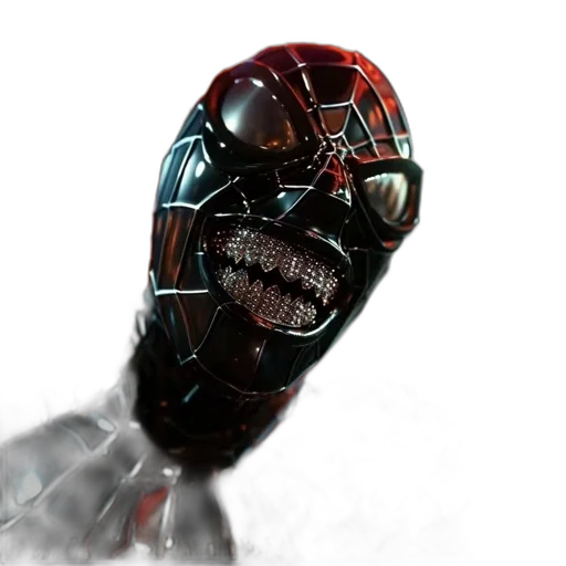 mask, face, robot, weapon, 3d render, comic book art, concept art, photorealistic transparent PNG cut-out
