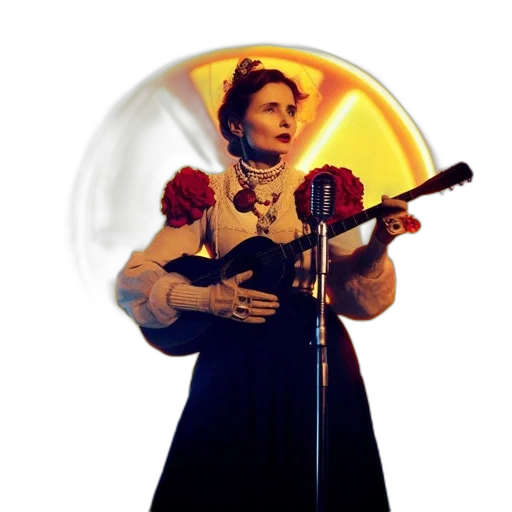 staff, concept art, woman, wearing, vintage, attire, performs, stage transparent PNG cut-out