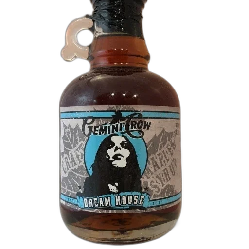 bottle, gemini, crow, dream, house, maple, syrup, blue transparent PNG cut-out