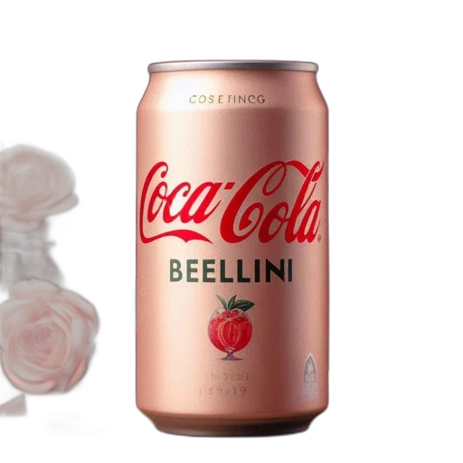 bottle, food, 3d render, unconventional, coca-cola, can, rose, gold transparent PNG cut-out