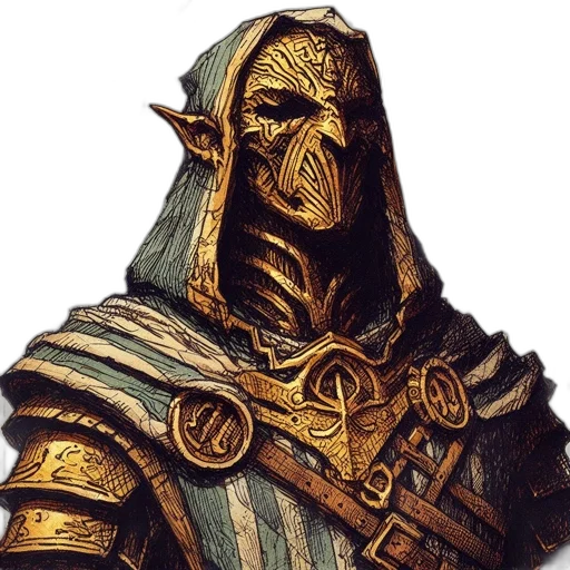 mask, face, staff, sword, fantasy art, concept art, 3d render, photorealistic transparent PNG cut-out