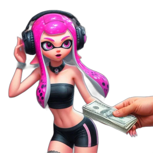 weapon, jacket, staff, mask, concept art, 3d render, vaporwave, cartoon transparent PNG cut-out