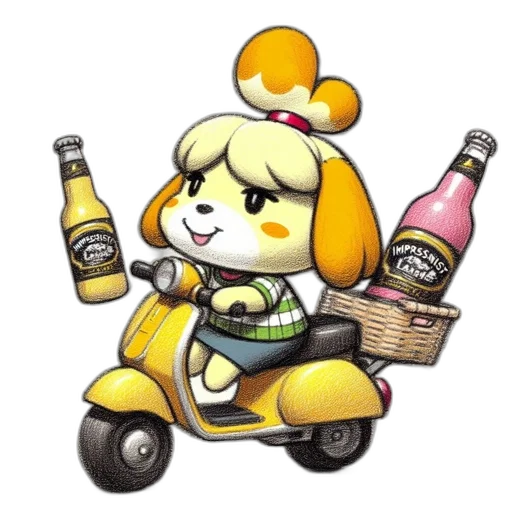 food, concept art, pixel art, cheerful, animated, character, wearing, fluffy transparent PNG cut-out